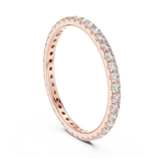 14K Gold Micropave VVS Lab Diamond Eternity Ring 0.46 CTW