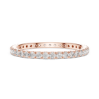 14K Gold Micropave VVS Lab Diamond Eternity Ring 0.46 CTW