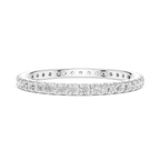 14K Gold Micropave VVS Lab Diamond Eternity Ring 0.46 CTW