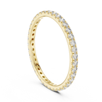 14K Gold Micropave VVS Lab Diamond Eternity Ring 0.46 CTW