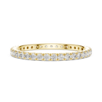 14K Gold Micropave VVS Lab Diamond Eternity Ring 0.46 CTW