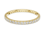 14K Gold Micropave VVS Lab Diamond Eternity Ring 0.46 CTW