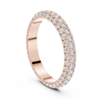 Handcrafted Three-Row Lab Diamond Eternity Band 1.51 CTW