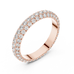 Handcrafted Three-Row Lab Diamond Eternity Band 1.51 CTW