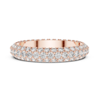 Handcrafted Three-Row Lab Diamond Eternity Band 1.51 CTW