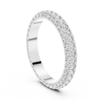 Handcrafted Three-Row Lab Diamond Eternity Band 1.51 CTW