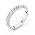 Handcrafted Three-Row Lab Diamond Eternity Band 1.51 CTW