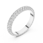 Handcrafted Three-Row Lab Diamond Eternity Band 1.51 CTW