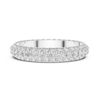 Handcrafted Three-Row Lab Diamond Eternity Band 1.51 CTW