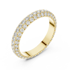 Handcrafted Three-Row Lab Diamond Eternity Band 1.51 CTW