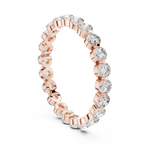 1.32 CTW Floating Bubble Round Moissanite 10K Eternity Wedding Band