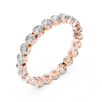 1.32 CTW Floating Bubble Round Moissanite 10K Eternity Wedding Band