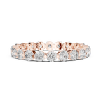 1.32 CTW Floating Bubble Round Moissanite 10K Eternity Wedding Band