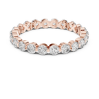 1.32 CTW Floating Bubble Round Moissanite 10K Eternity Wedding Band