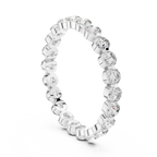 1.32 CTW Floating Bubble Round Moissanite 10K Eternity Wedding Band