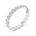 1.32 CTW Floating Bubble Round Moissanite 10K Eternity Wedding Band