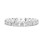 1.32 CTW Floating Bubble Round Moissanite 10K Eternity Wedding Band