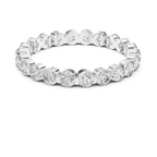1.32 CTW Floating Bubble Round Moissanite 10K Eternity Wedding Band