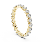 1.32 CTW Floating Bubble Round Moissanite 10K Eternity Wedding Band