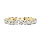 1.32 CTW Floating Bubble Round Moissanite 10K Eternity Wedding Band
