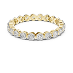 1.32 CTW Floating Bubble Round Moissanite 10K Eternity Wedding Band