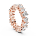 5.76 CTW Fancy Shape Moissanite VVS D Color Eternity Band
