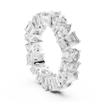 5.76 CTW Fancy Shape Moissanite VVS D Color Eternity Band