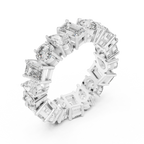 5.76 CTW Fancy Shape Moissanite VVS D Color Eternity Band