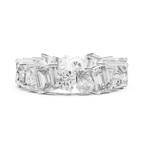 5.76 CTW Fancy Shape Moissanite VVS D Color Eternity Band