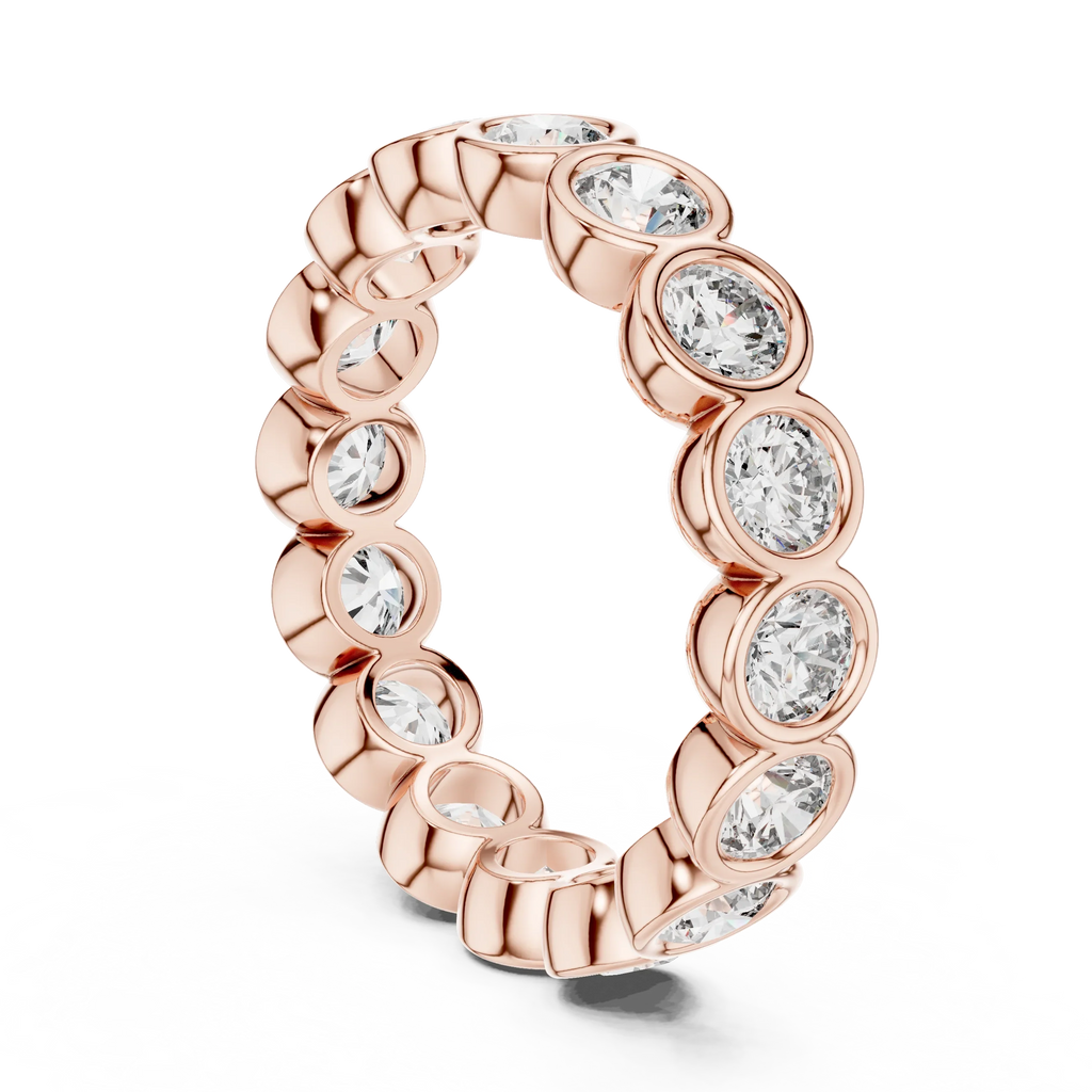 Bezel Set Round Lab Grown Diamond Eternity Band 2.64 CTW