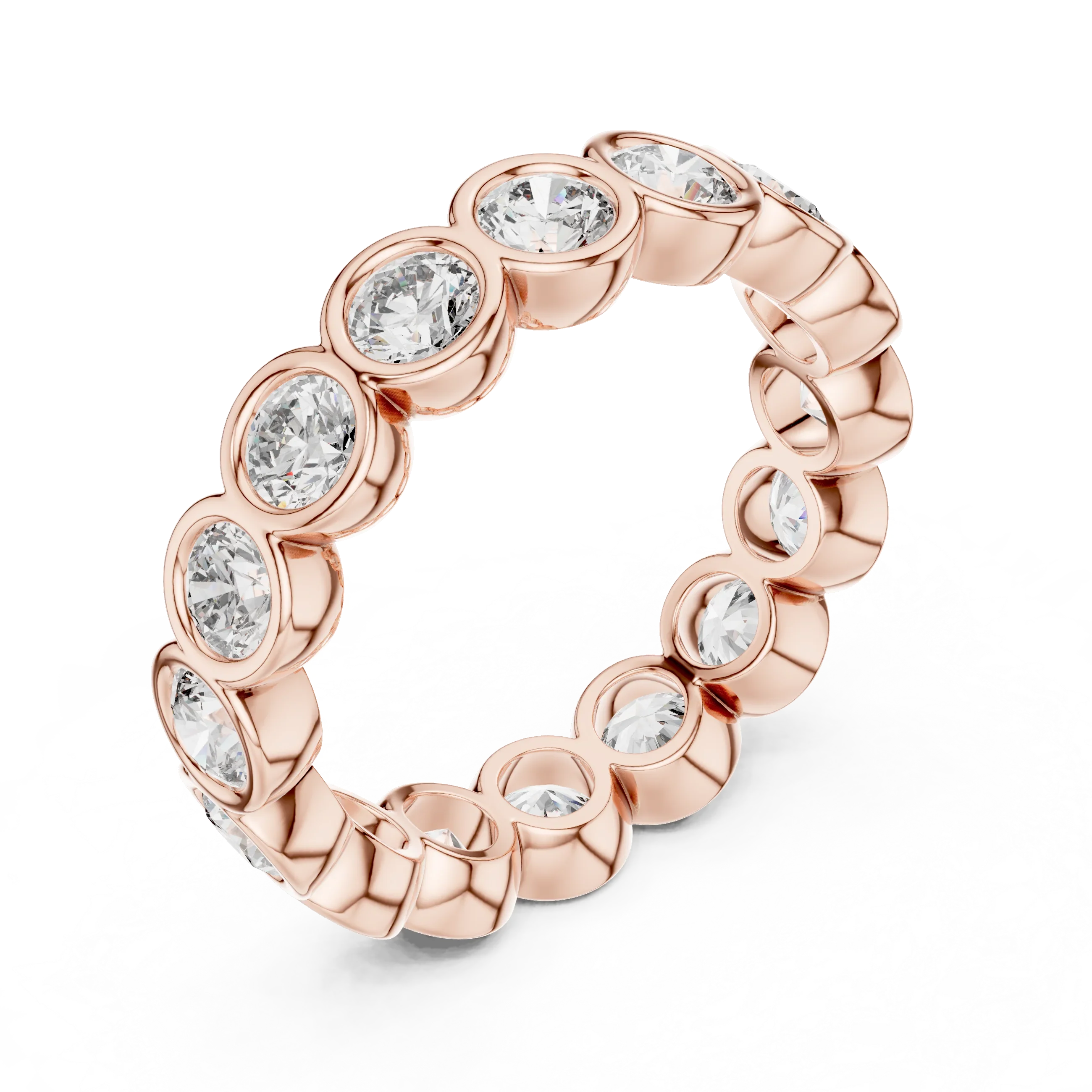Bezel Set Round Lab Grown Diamond Eternity Band 2.64 CTW