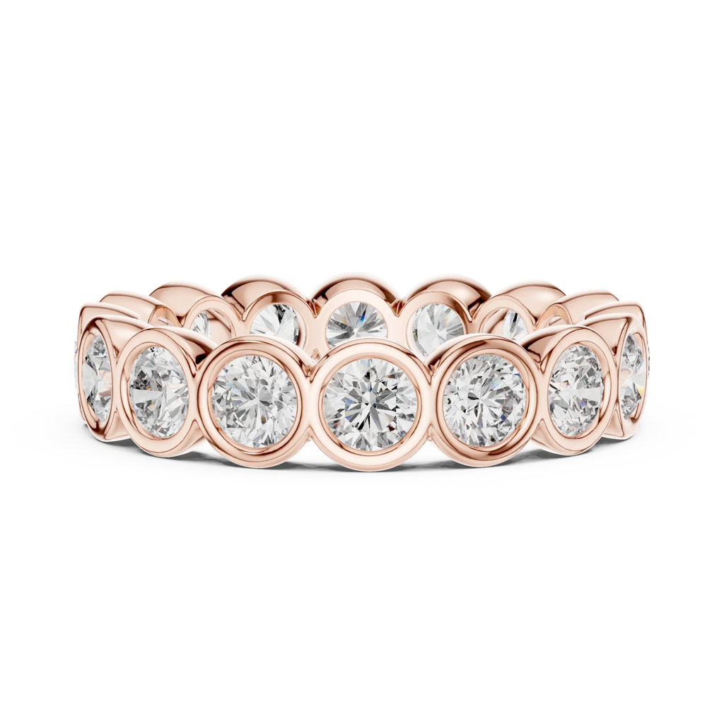 Bezel Set Round Lab Grown Diamond Eternity Band 2.64 CTW