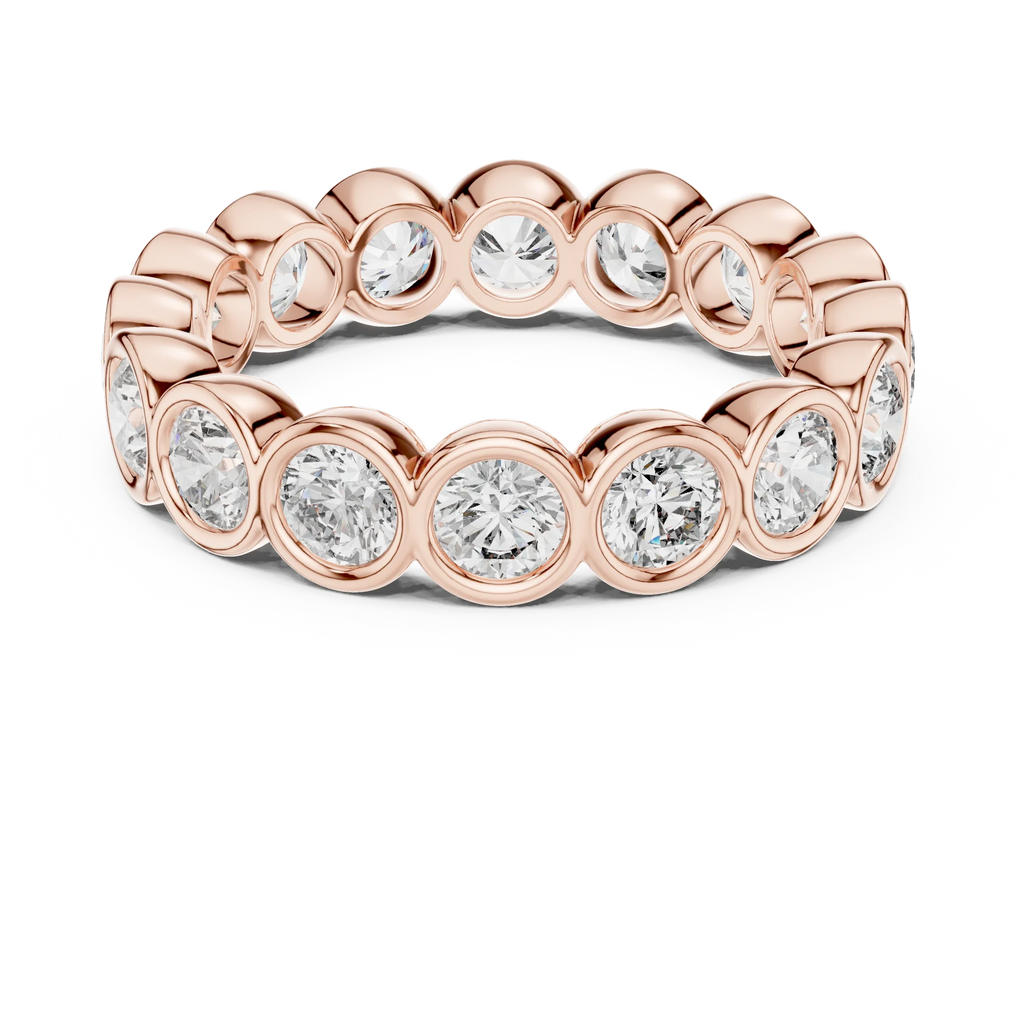 Bezel Set Round Lab Grown Diamond Eternity Band 2.64 CTW