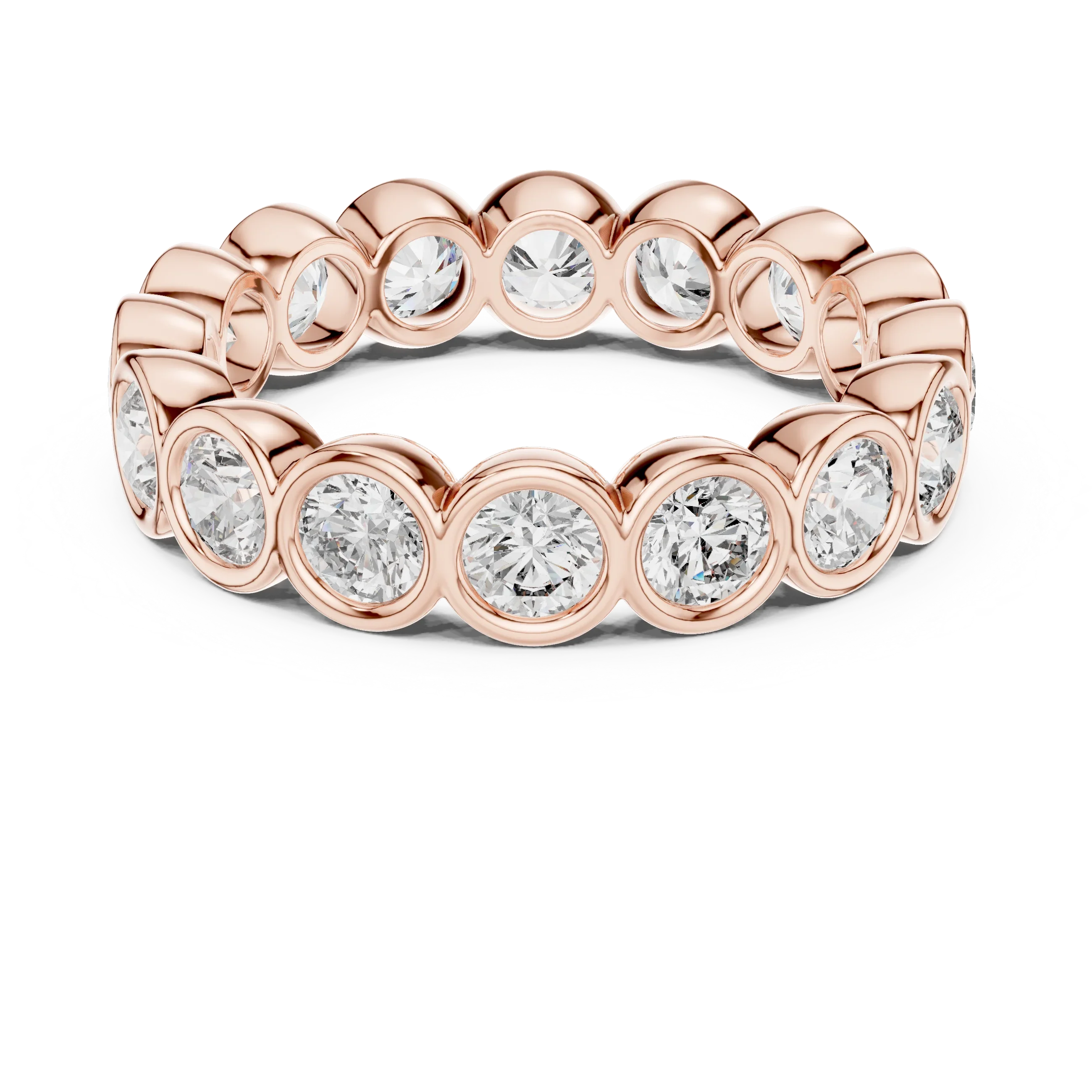Bezel Set Round Lab Grown Diamond Eternity Band 2.64 CTW