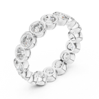 Bezel Set Round Lab Grown Diamond Eternity Band 2.64 CTW