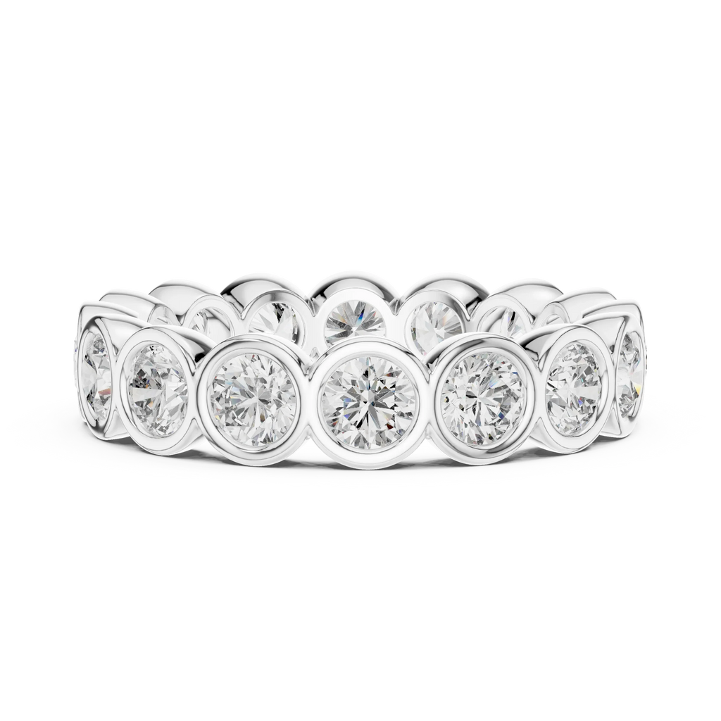 Bezel Set Round Lab Grown Diamond Eternity Band 2.64 CTW