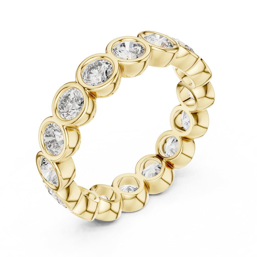 Bezel Set Round Lab Grown Diamond Eternity Band 2.64 CTW