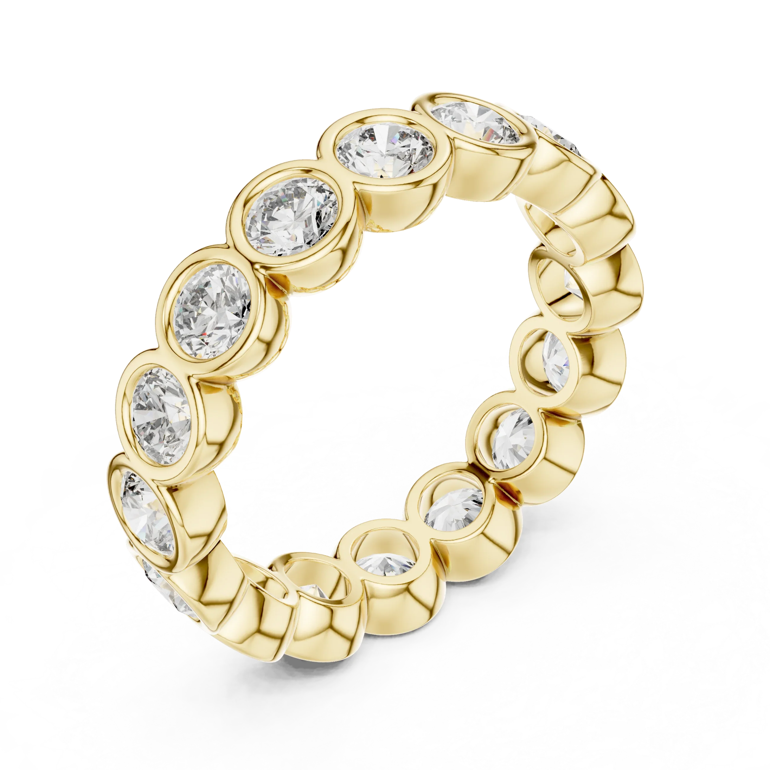 Bezel Set Round Lab Grown Diamond Eternity Band 2.64 CTW