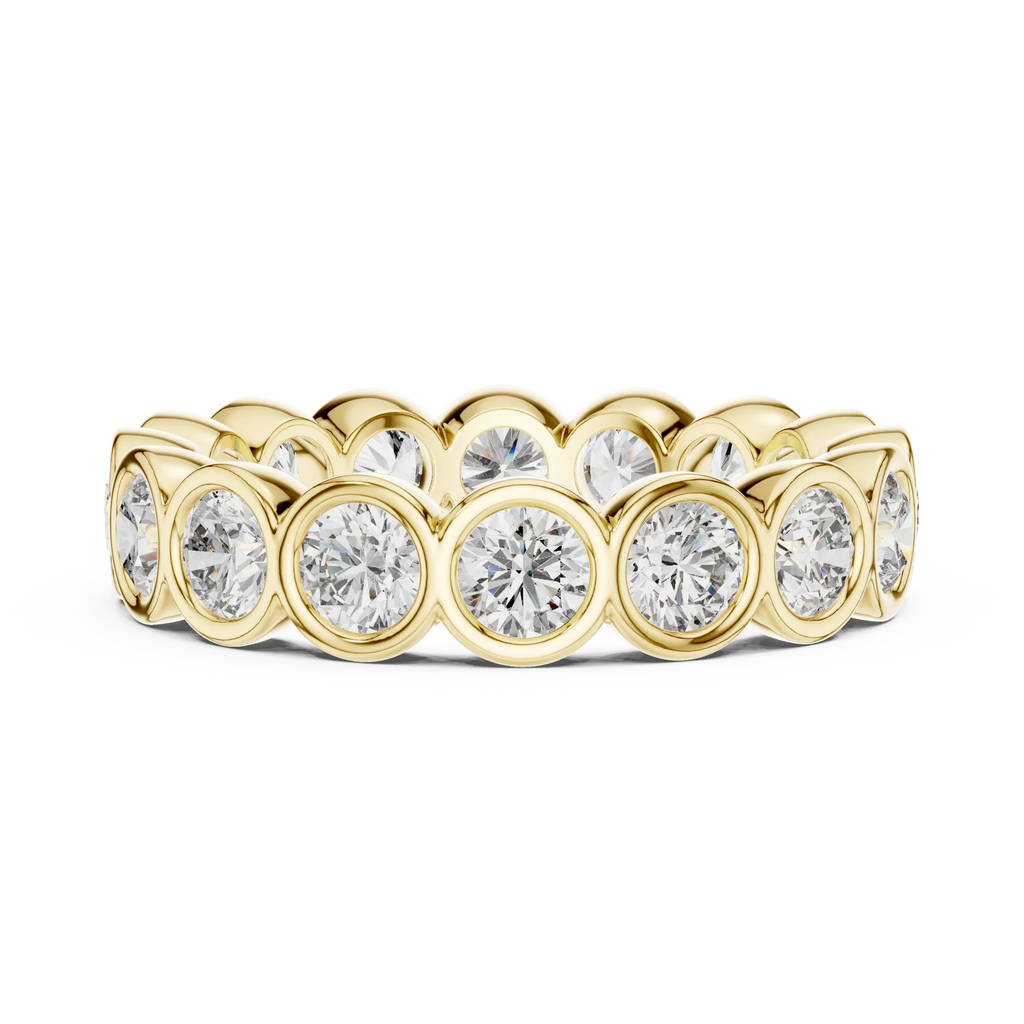 Bezel Set Round Lab Grown Diamond Eternity Band 2.64 CTW