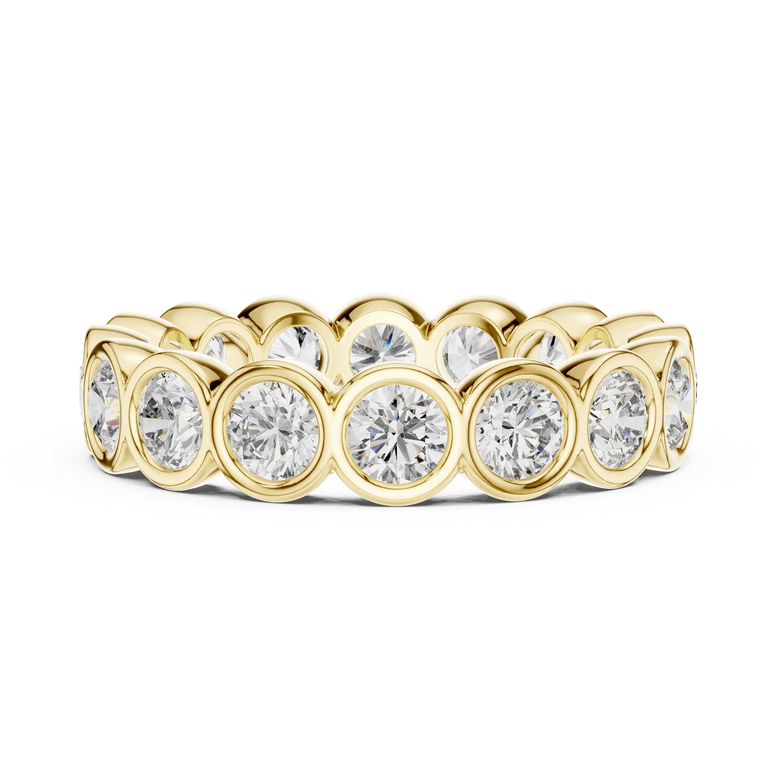 Bezel Set Round Lab Grown Diamond Eternity Band 2.64 CTW