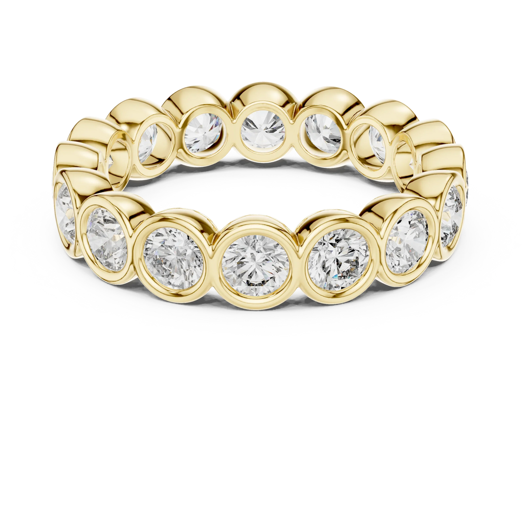 Bezel Set Round Lab Grown Diamond Eternity Band 2.64 CTW