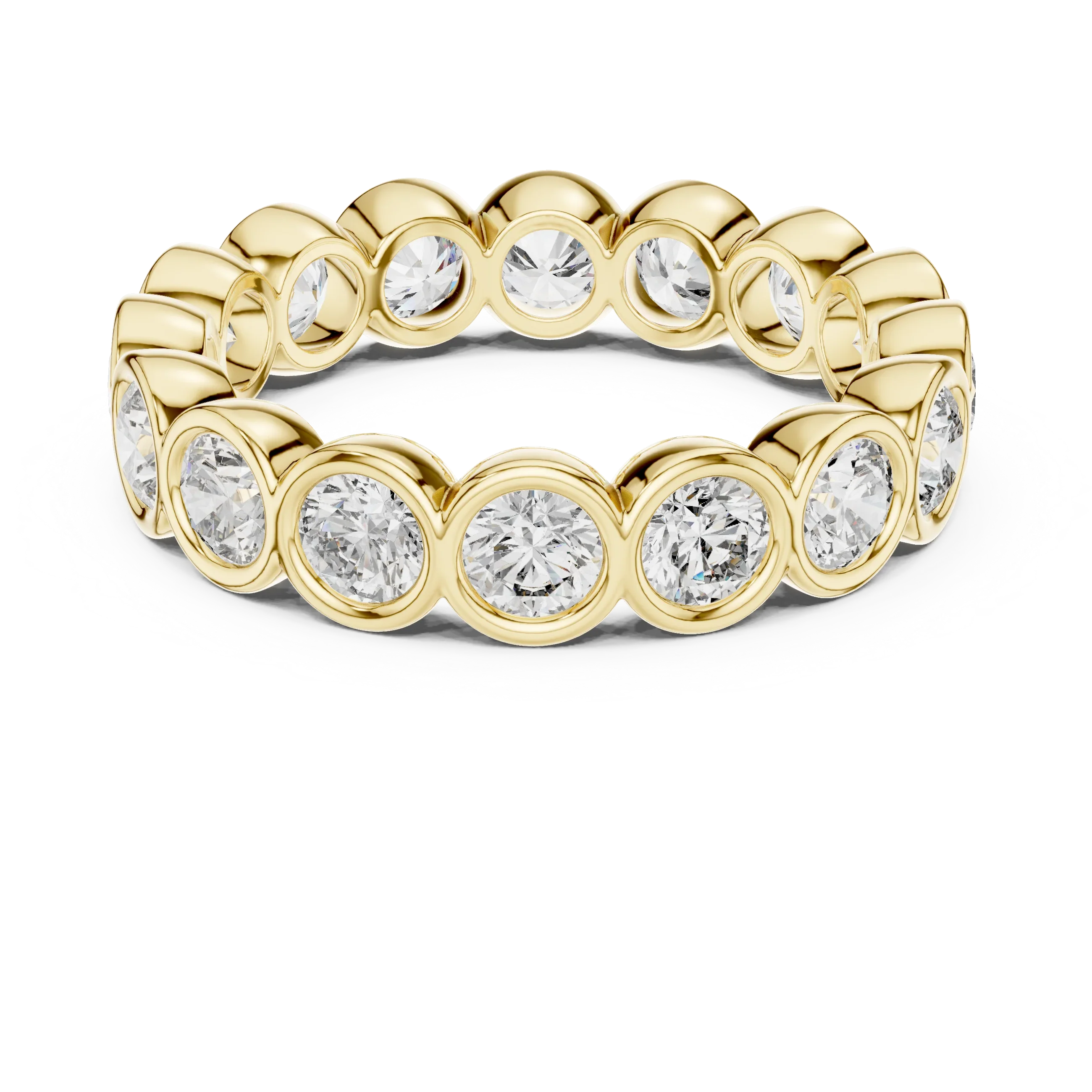 Bezel Set Round Lab Grown Diamond Eternity Band 2.64 CTW