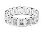 3.40 CTW Emerald Moissanite 14K Gold Handcrafted Eternity Band