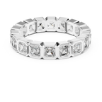 Asscher Moissanite Bezel Set 10K VVS Eternity Band