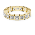Asscher Moissanite Bezel Set 10K VVS Eternity Band