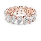 6.40 CTW 14K Gold Pear Moissanite Handcrafted Eternity Band