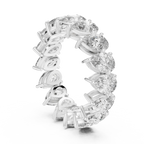 6.40 CTW 14K Gold Pear Moissanite Handcrafted Eternity Band