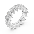 6.40 CTW 14K Gold Pear Moissanite Handcrafted Eternity Band