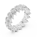 6.40 CTW 14K Gold Pear Moissanite Handcrafted Eternity Band
