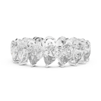 6.40 CTW 14K Gold Pear Moissanite Handcrafted Eternity Band